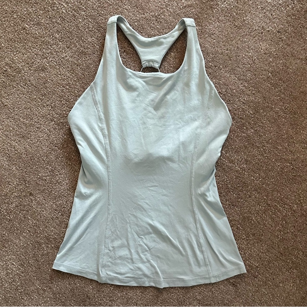 Free People light blue workout tank top w/built in bra - Small